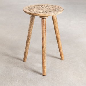 Vandana Terra Pebble <b>Round</b> <b>side</b> <b>table</b> Ø30 cm in mango wood Nanup - Product Image 4