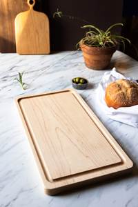 Planche à découper en bois naturel - Non toxique, facile à nettoyer, passe au lave-vaisselle - Product Image 5