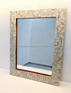 Moderno elegante espejo de madera de nácar atemporal belleza decoración de pared para dormitorio Hotel restaurante decoración del hogar - Product Image 2