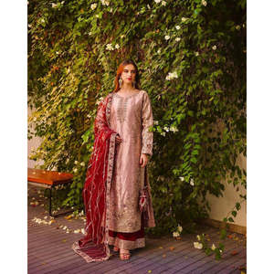 Top hermoso para mujer-Plazzo y Fancy Dupatta para fiestas-un conjunto elegante - Product Image 1