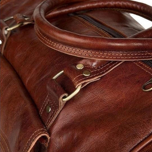 Bolsa de Viaje de Cuero Genuino de Primera Calidad 2024, Multifuncional, Estilo Fabuloso, con Logotipo Personalizado OEM - Product Image 4