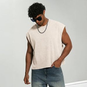 Débardeur de sport pour homme en coton, sans manches, pour la musculation, respirant, séchage rapide, écologique - Product Image 1