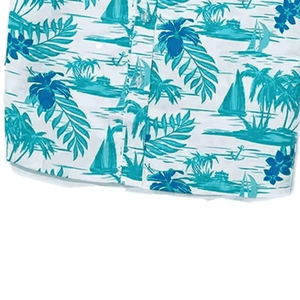 Camisa Hawaiana Casual para Hombre, Verano, Playa, Botones, Manga Corta, Luau, Aloha, Crucero, Vacaciones, Atuendo Tropical 2026, 100% Algodón Tejido - Product Image 3