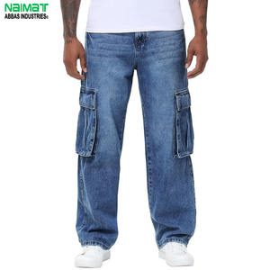 Veste en jean cargo pour homme, taille haute, hiver, unie, respirante, coupe ample, multi-poches, streetwear, décontractée, vêtements de travail - Product Image 1