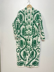 Bata Larga de Algodón para Mujer con Bordado Floral, Ropa Casual de Primavera con Diseño de Bordado a Mano - Product Image 1