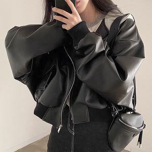 2025 New Spring Women's Genuine Leather <b>Jacket</b> Casual Coat <b>Real</b> Cuffs <b>Fur</b> Decoration - Product Image 2