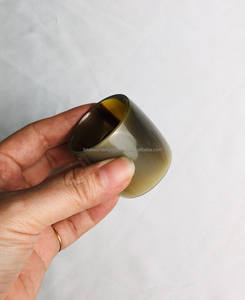 Anillos de servilleta de madera elegantes únicos hechos a mano crema y Cuerno negro para una decoración elegante del hogar y la Mesa Falak World Export - Product Image 4