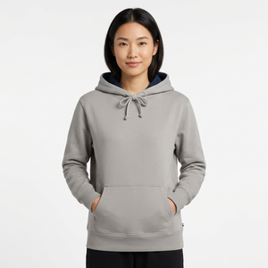 <b>Men's</b> Solid <b>Grey</b> French Terry <b>Hoodie</b> Pullover with Kangaroo Pocket Casual Autumn Sweatshirt - Product Image 6