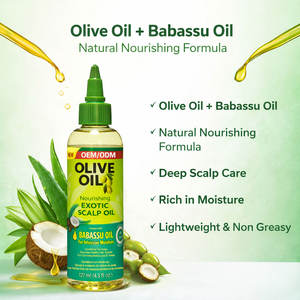 Aceite Capilar Orgánico Exótico Personalizado con Aceite de Oliva y Aceite de Babassu, Promueve el Crecimiento Saludable del Cabello, Fórmula de Nutrición Intensiva - Product Image 5