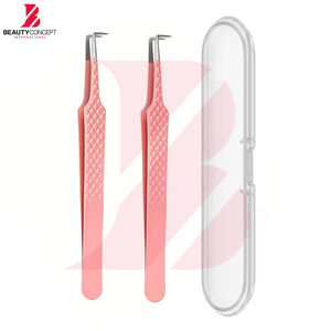 Pinces à cils antistatiques en acier inoxydable avec une meilleure adhérence, outils de volume pour cils de haute précision pour les techniciennes professionnelles en extensions de cils - Product Image 6