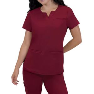 Uniformes de Enfermería Ecológicos, Sostenibles, 100% Algodón Orgánico, Transpirables, Cuello en V, con Dos Bolsillos Delanteros y Pantalones Ajustables - Product Image 1