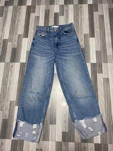 Jeans gaufrés pour homme, coupe slim, jambe évasée, style design de niche, pour printemps, automne et hiver, coupe-vent et imperméable - Product Image 1