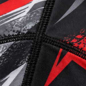 Cagoule unisexe respirante et imperméable en Spandex/Polyester à imprimé abstrait blanc, rouge, noir et gris White Bird Express - Product Image 5