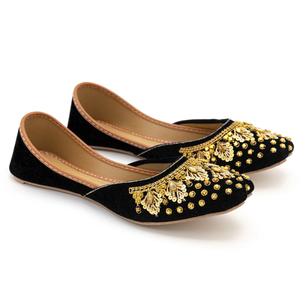 Zapatos Punjabi Khussa Jutti Hechos a Mano para Mujer, Ligeros, Antideslizantes, para Fiestas, Transpirables para Invierno, para Damas y Chicas - Product Image 3