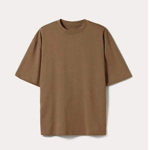 Plain Oversized T-Shirt Manufacturer Men Cotton Loose Fit Heavyweight Minimal Streetwear Casual Front Logo Vintage Acid Wash Tee - Product Image 3