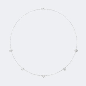 Collier en diamant cultivé en laboratoire de 1,50 CTW, coupe brillante multi-formes, pour femmes, en argent sterling 925, couleur E F, qualité VS VVS, bijou de luxe, cadeau - Product Image 1