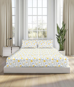 Parure de draps imprimés 100 % coton, teinture réactive, résistante à la décoloration, douce et agréable pour la peau, pour chambre à coucher et hôtels - Product Image 1