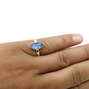 Unique Design 925 Sterling Silver <b>Ring</b> With Brilliant Marquise Cut <b>Labradorite</b> Gemstone Handmade Bohemian <b>Ring</b> For Girls - Product Image 5