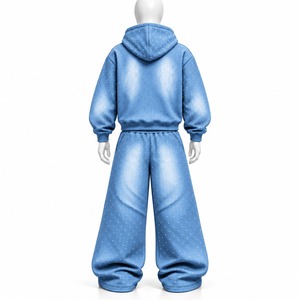 Trajes Deportivos de Nylon Negro con Logotipo OEM Personalizado, Ropa Deportiva de Poliéster con Ribete y Pantalones para Hombre - Product Image 6