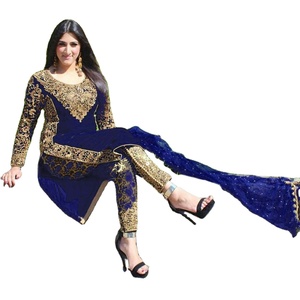 Look riche et fabuleux été confort lourd velours tissu Multi pierre et miroir travail Multi couleur personnalisable tissu pakistanais Salwar - Product Image 1