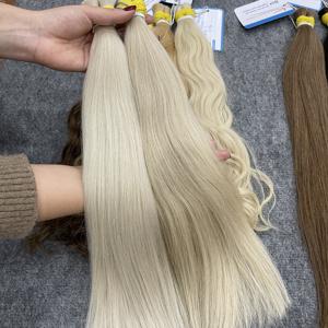 Cabello humano a granel de 45 cm de grosor, cabello de alta calidad listo para enviar, cabello a granel en colores oscuros y claros. - Product Image 1