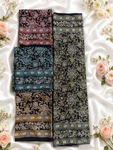 Muslim Women Hijab Embroidered Cotton Fabric Floral Solid Pattern Breathable Skin-Friendly Warming Winter Daily Wear <b>Scarf</b> 20 - Product Image 3