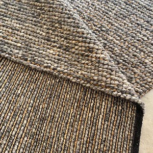Hand Woven Handmade Super Chunky Loop Bobble Wool and Jute Rug Modern Extra Thick PET Friendly Home Use - Product Image 3
