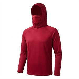 Wholesale UPF 50 Plus Size Hooded Solid Pullover Fishing <b>Shirt</b> Long Sleeve Quick Dry Breathable <b>Sun</b> Protection 100% Polyester - Product Image 6