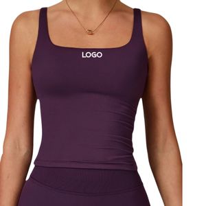 Top Corto de Yoga Personalizado para Mujer, Tejido de Punto Acanalado, para Gimnasio, Fitness, Venta al Por Mayor, OEM, Ropa Deportiva, Poliéster/Algodón, Transpirable - Product Image 2