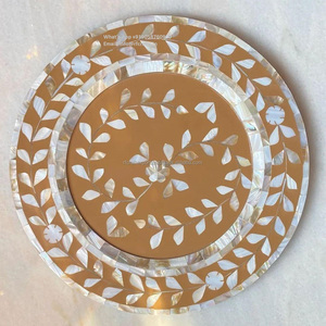 Plateau de soucoupe rond blanc en nacre pour dessert et mariage Eid Ramadan - Product Image 6