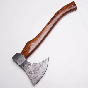 New Vikings <b>Axe</b> Best Gift Medieval Viking Hand Forged High Damascus Steel DIY Hatchet with Rose Wood <b>Handle</b> - Product Image 1