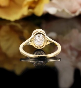 Oval Cut Moissanite 925 Sterling <b>Silver</b> Classic <b>Solitaire</b> Engagement <b>Ring</b> for Women Party & Wedding Jewelry Gift - Product Image 2