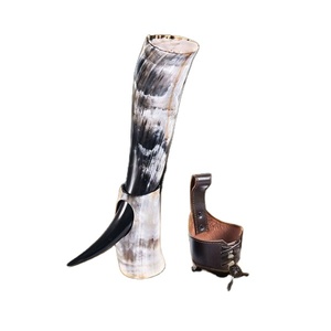 Cuerno para beber tallado Natural hecho a mano personalizado ecológico estilo vikingo búfalo Animal jarra para cerveza - Product Image 4