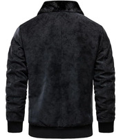 Blouson Bomber Matelassé Noir en Peau de Mouton pour Femme, Manches Longues, Capuche à Bordure Fourrée, Fermeture Éclair, Coupe-Vent Hiver, Tissu Mémoire Uni