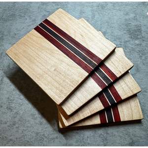 Sous-verres décoratifs modernes en bois et résine, tapis et coussinets élégants - Product Image 5