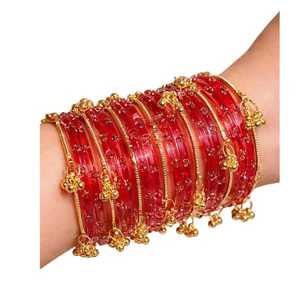 New Arrival Professional Handcrafted Silver Plated Pearl Kashmiri Ghungaro <b>Bangles</b> Churiyan <b>Sets</b> Trendy Indian Wedding - Product Image 1