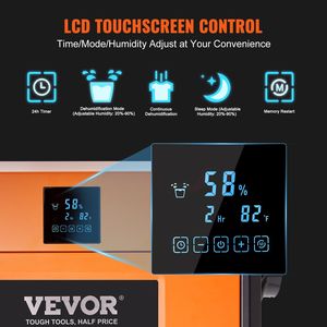 Deshumidificador Comercial de Gran Capacidad de 190 Pintas para Espacios Reducidos, Sótanos, Almacenes y Sitios de Trabajo con Manguera de Drenaje - Product Image 4