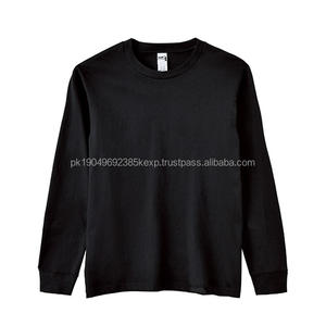 Vente en gros de t-shirts à manches longues pour hommes en coton 100% 210g, col rond, t-shirt à manches longues - Product Image 4