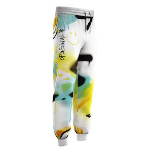Men's Casual Straight Mid Elastic Waist Sublimation Printed Heavyweight Polyester Sweatpants Joggers with <b>Light</b> Wash - Product Image 6