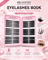 Extensions de cils personnalisables, longue durée, réutilisables, avec un design doux, confortable et d'apparence naturelle