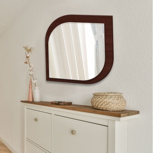 Beautiful Leaf Shape Design Scandinavian Glass <b>Wall</b> <b>Mirror</b> with Beveled Edge Decorative Artistic Bathroom <b>Wall</b> Decor - Product Image 4