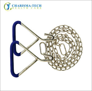 High Quality Stainless Steel Orthopedic Veterinary OB Instruments Calving <b>Chain</b> Handle Dip Coating CE ISO13485 Certified Low - Product Image 1
