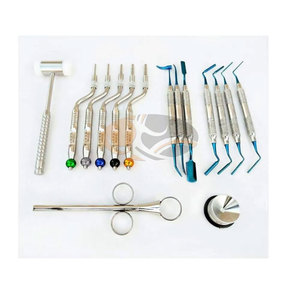 ชุดเครื่องมือผ่าตัดกระดูกพรีเมียม 15 ชิ้น ทำจากสแตนเลสสตีล สำหรับยกไซนัส ตัดกระดูก ใส่กระดูกเทียม พร้อมอุปกรณ์เสริมต่างๆ ได้รับการรับรองมาตรฐาน CE - Product Image 1