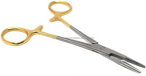 Pinza Quirúrgica de Sutura de Acero Inoxidable con Mango Dorado y Insertos de Carburo de Tungsteno - Product Image 2