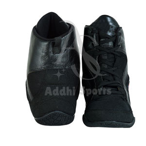 รองเท้าบ็อกซิ่งหนังหุ้มข้อสูงสำหรับผู้ชาย พิมพ์โลโก้ได้ตามต้องการ เป็นมิตรกับสิ่งแวดล้อม แห้งเร็ว ระบายอากาศได้ดี น้ำหนักเบา กันลื่น ผู้ผลิต OEM - Product Image 2