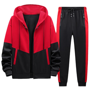 Survêtement ajusté de qualité supérieure, best-seller, 2 pièces, survêtements de sport personnalisés pour hommes, survêtements unis - Product Image 1