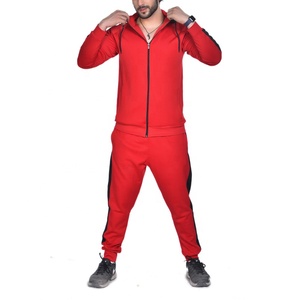 Chándal rojo personalizado para hombre, chándal masculino de moda, de fábrica - Product Image 1