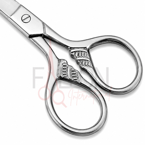 Tijeras de Bordado Profesionales de Acero Inoxidable, Tijeras de Costura Vintage con Punta Afilada para Recortar Cejas - Product Image 4