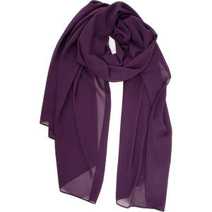 Women Solid Color Chiffon Scarf Long Lightweight All Seasons Daily Wear Scarves for Adults - Product Image 4