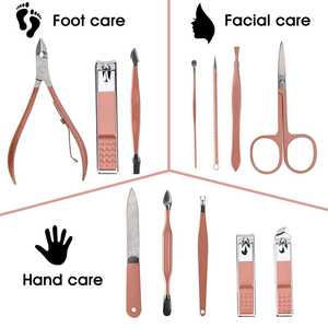 12Pcs Nail Scissors Clipper Set with Professional Stainless Steel Manicure and Pedicure Set Elegant Leather <b>Case</b> Gift - Product Image 2